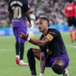¿Mensaje para Julián Álvarez? El festejo de Rapinha tras su gol con Barcelona